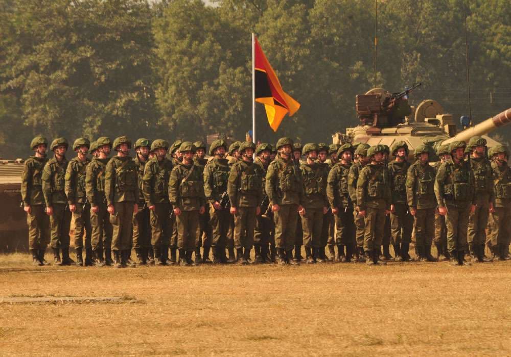 see photos- indian and russian army joint practice in babina jhansi