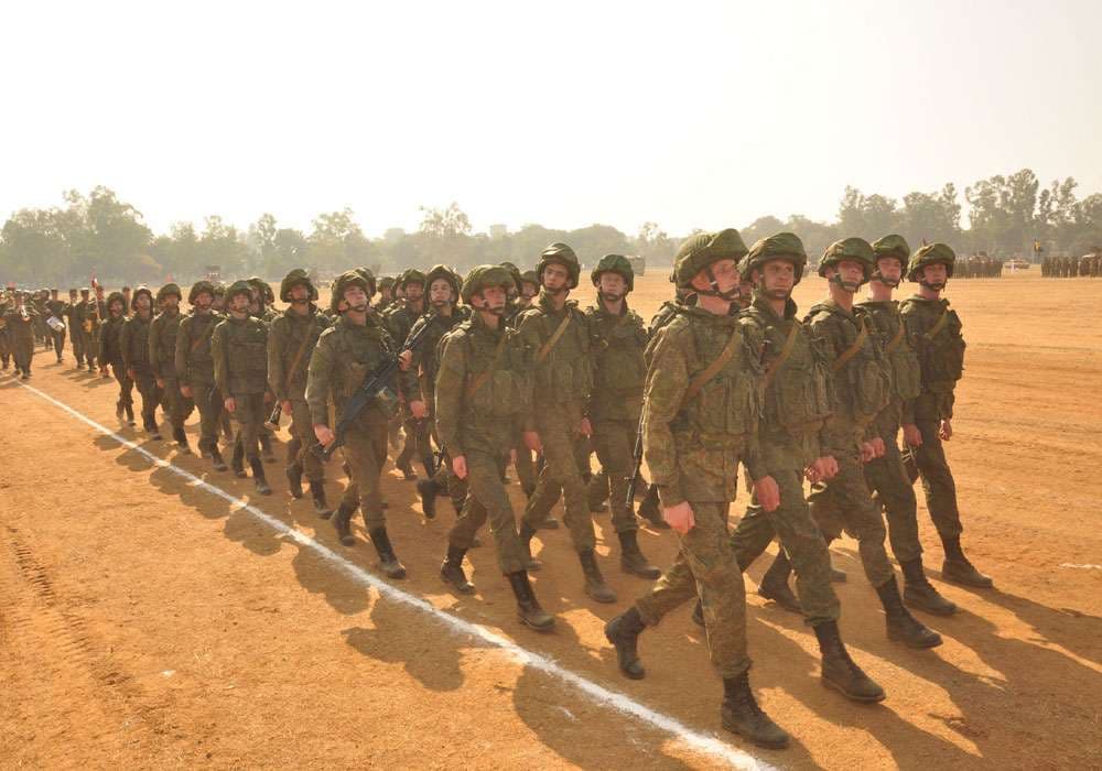 see photos- indian and russian army joint practice in babina jhansi