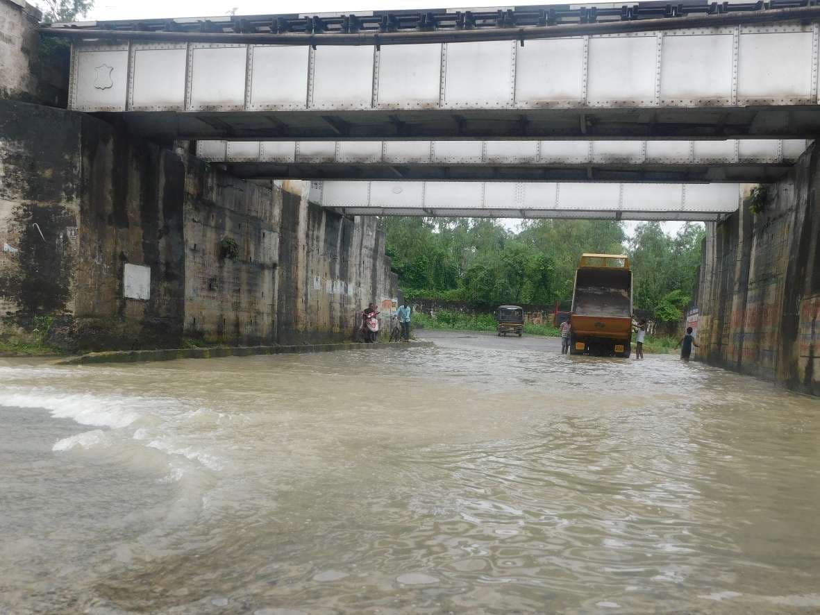 Movement was affected due to the water flowing in Podanala located on