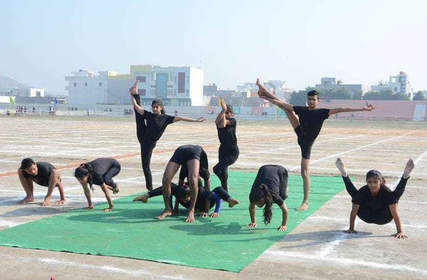 Importance of healthy body explained through yoga drill