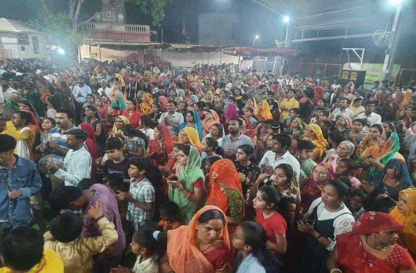 See photo: Devotees gathered at Khatu Shyam temple in Ratlam