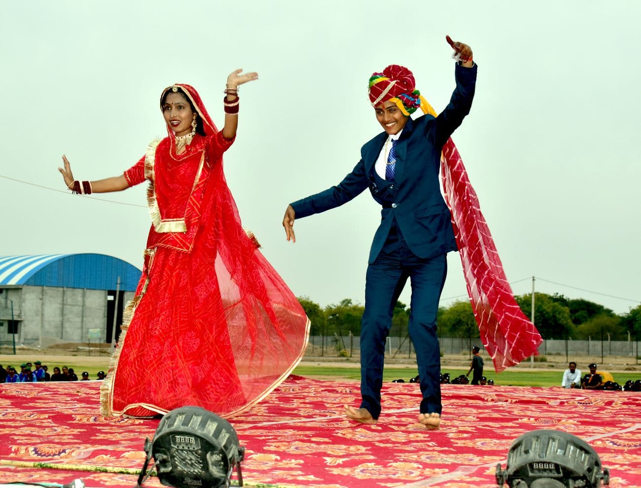 Cultural presentations in district level Diamond Jubilee Scout and Guide Competition Rally